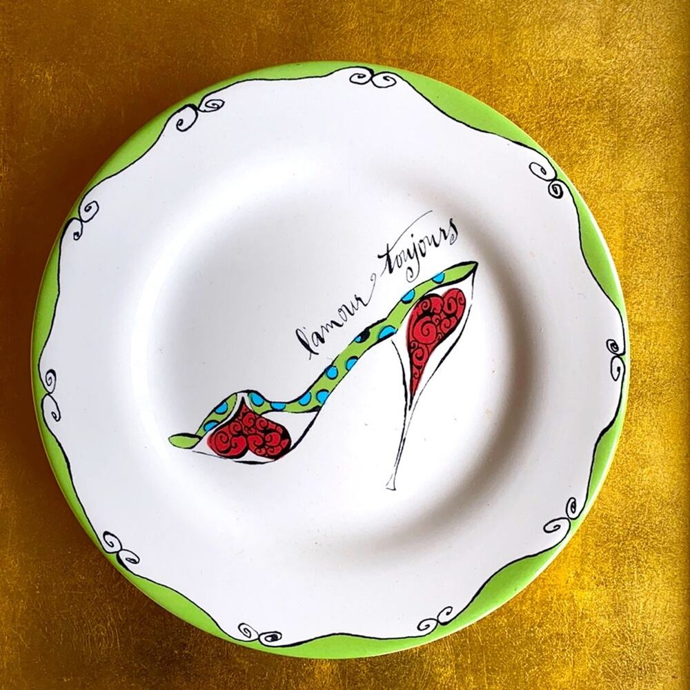 Rosanna 8”‎ Decorative Plate “l’amour toujours” Love Everyday